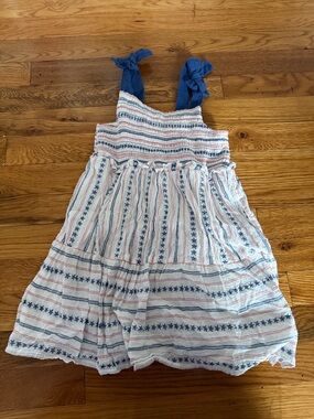Cat & Jack July 4Th Sundress with Blue Star-Stripe and Blue Tie Straps
